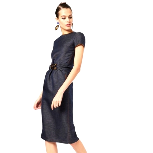 Giorgio armani denim style sheath dress - Picture 1 of 10